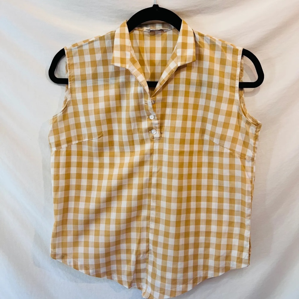 Vintage Yellow Check Top